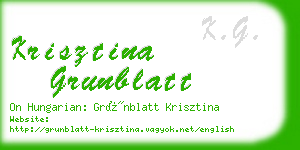 krisztina grunblatt business card